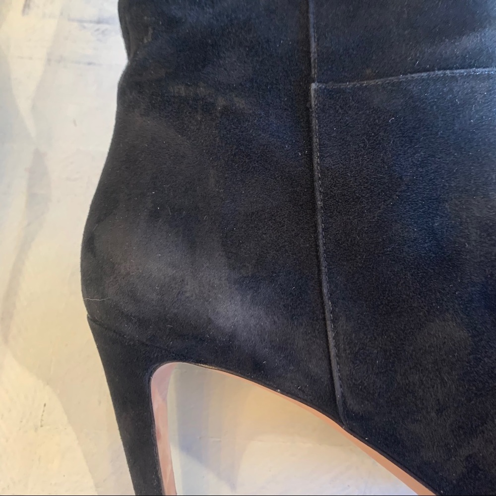 Via Spiga Black Suede Leather Knee High Boots - Picture 9 of 10